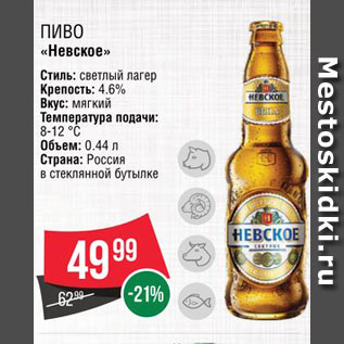 Акция - Пиво "Невское"