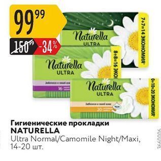 Акция - Гигиенические прокладки NATURELLA