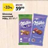 Магазин:Окей супермаркет,Скидка:Шоколад молочный Milka