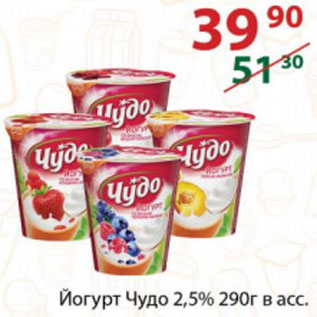 Акция - Йогурт Чудо 2,5%