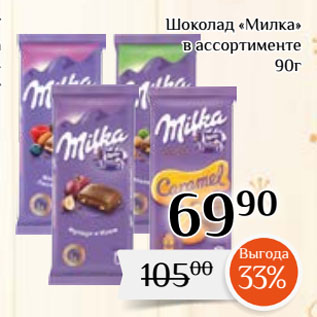 Акция - Шоколад «Милка»