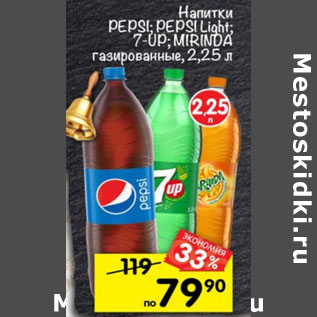 Акция - Напитки Pepsi / 7 Up / Mirinda газированные