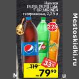 Магазин:Перекрёсток,Скидка:Напитки Pepsi / 7 Up / Mirinda газированные