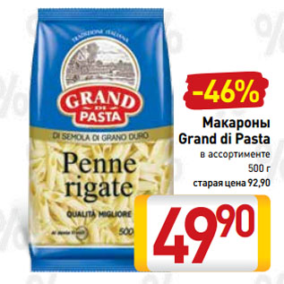 Акция - Макароны Grand di Pasta