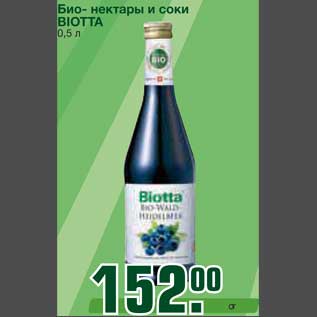 Акция - Био- нектары и соки BIOTTA