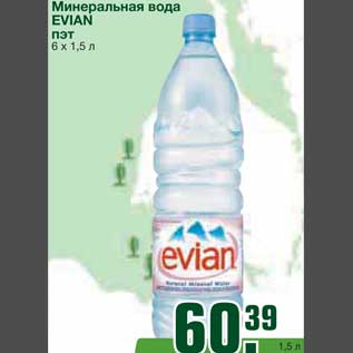 Акция - Минеральная вода EVIAN