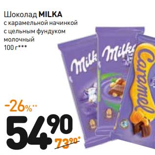 Акция - Шоколад Milka