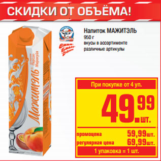 Акция - Напиток МАЖИТЭЛЬ