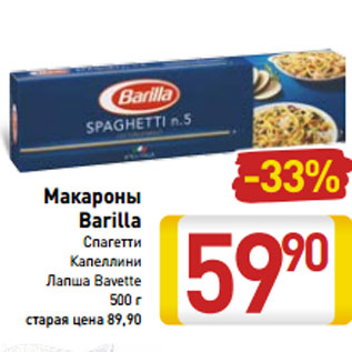 Акция - Макароны Barilla