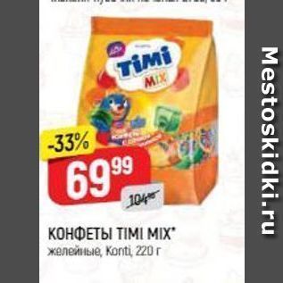 Акция - КОНФЕТЫ ТIМІ МІХ