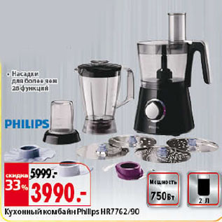 Акция - Кухонный комбайн Philips HR 7762/90