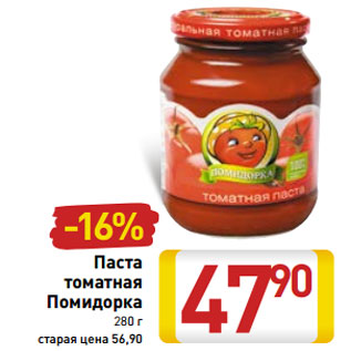 Акция - Паста томатная Помидорка