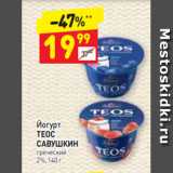 Магазин:Дикси,Скидка:Йогурт
ТЕОС
САВУШКИН греческий
2%, 140 г