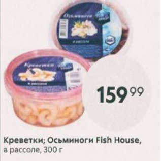 Акция - Креветки; Осьминоги Fish House