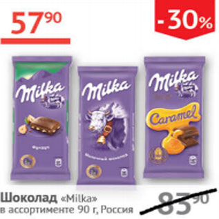 Акция - Шоколад Milka