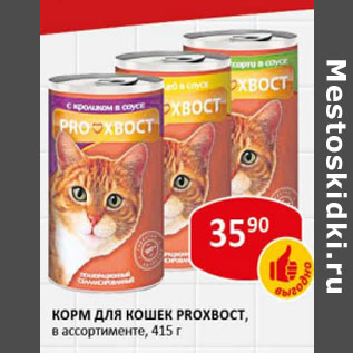 Акция - Корм для кошек Proхвост