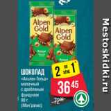 Магазин:Spar,Скидка:Шоколад
«Альпен Гольд»
молочный
с дробленым
фундуком
90 г
(Мон’дэлис)