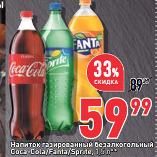 Акция - Напиток газированный безалкогольный Coca-Cola/Fanta/Sprite