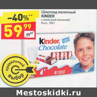 Акция - Шоколад молочный Kinder