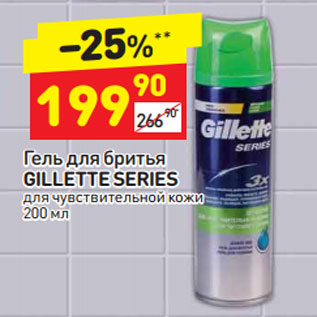 Акция - Гель для бритья Gillette Series