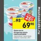 Магазин:Перекрёсток,Скидка:Крем-паста
Антарктик-криль
САНТА-БРЕМОР классическая; подкопченная;
сливочно-чесночная