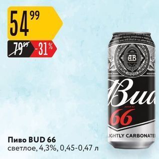 Акция - Пиво BUD 66