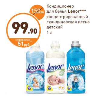 Акция - Кондиционер для белья Lenor