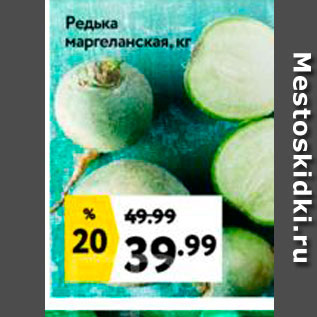 Акция - Редька Маргeлaнская, кг