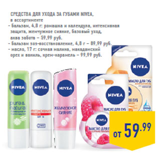 Акция - Средства для ухода за губами Nivea