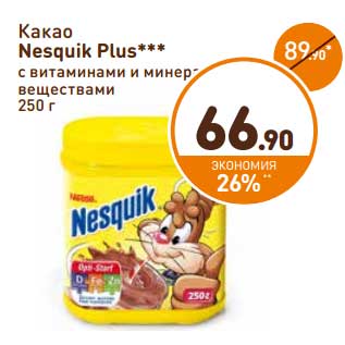 Акция - Какао Nesquik Plus