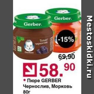 Акция - Пюре GERBER