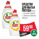 Spar Акции - Средство
для мытья
посуды Fairy
– Сочный лимон
– Зеленое яблоко
450 мл