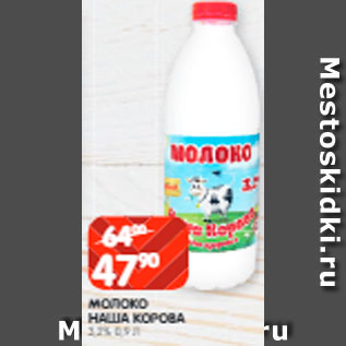 Акция - Молоко Наша корова