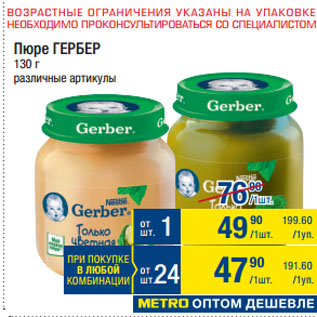 Акция - Пюре Gerber