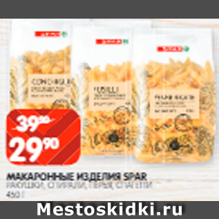 Акция - Макаронные изделия Spar