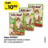 Магазин:Карусель,Скидка:Корм KITEKAT

для взрослых кошек, в желе