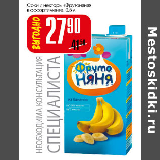 Акция - Соки и нектары Фрутоняня