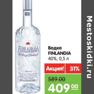 Акция - Водка FINLANDIA 40%