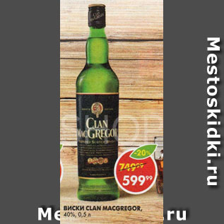 Акция - Виски Clan MacGregor 40%