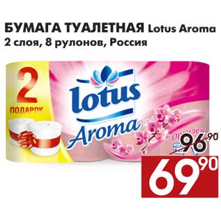 Акция - Бумага туалетная Lotus Aroma