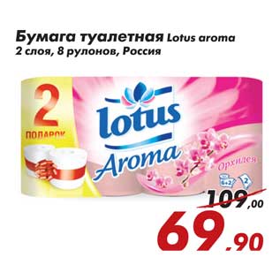 Акция - Туалетная бумага Lotus aroma