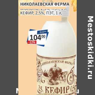 Акция - Николаевская ферма кефир 2,5%