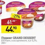 Мираторг Акции - Пудинг Grand Dessert