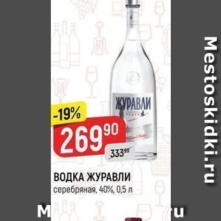 Акция - ВОДКА ЖУРАВЛИ