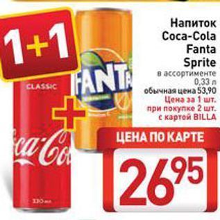 Акция - Напиток Соcа-Cola Fanta Sprite