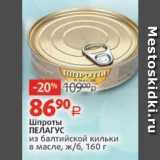 Магазин:Виктория,Скидка:Шпроты ПЕЛАГУС 