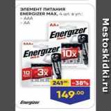 Лента Акции - ЭЛЕМЕНТ ПИТАНИЯ ENERGIZER 