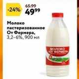 Окей супермаркет Акции - Молоко пастеризованное От Фермера