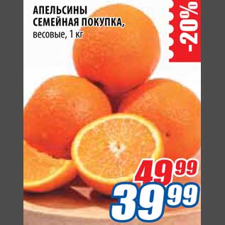 Акция - Апельсины Семейная покупка