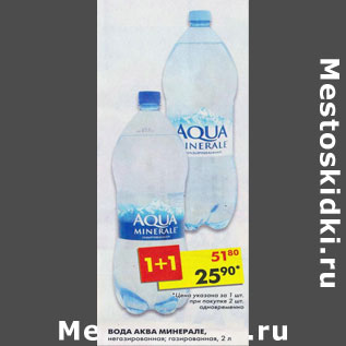 Акция - Вода минеральная Aqua Minerale